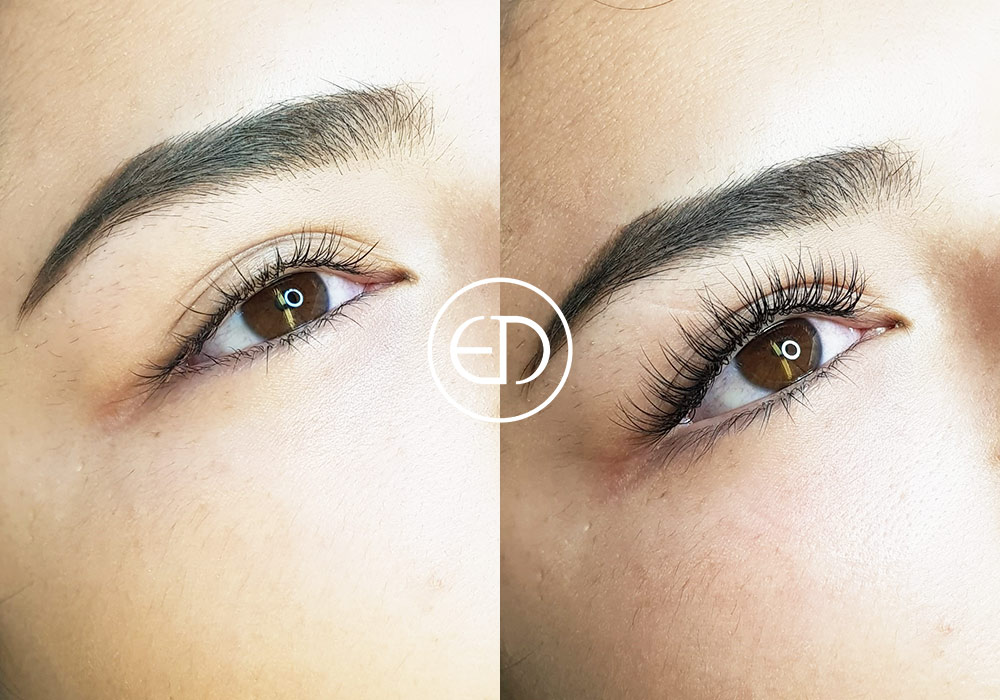 Eyelash Extensions - before and after, Eye Designer